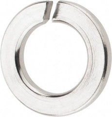 Value Collection - M10, 10.2mm ID, 18.1mm OD, 2.2mm Thick Split Lock Washer - 316 Austenitic Grade A4 Stainless Steel, Uncoated, 10.2mm Min ID, 10.7mm Max ID, 18.1mm Max OD - Exact Tool & Supply