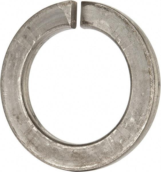 Value Collection - M48, 49mm ID, 75mm OD, 7mm Thick Split Lock Washer - 316 Austenitic Grade A4 Stainless Steel, Uncoated, 49mm Min ID, 50.5mm Max ID, 75mm Max OD - Exact Tool & Supply
