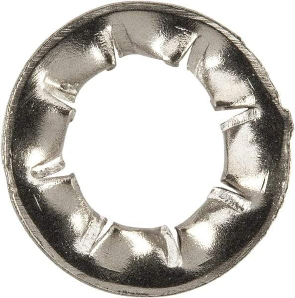 Value Collection - M5 Screw, 5.3mm ID, Stainless Steel Internal Tooth Lock Washer - 10mm OD, Uncoated, Grade 316 & Austenitic A4 - Exact Tool & Supply