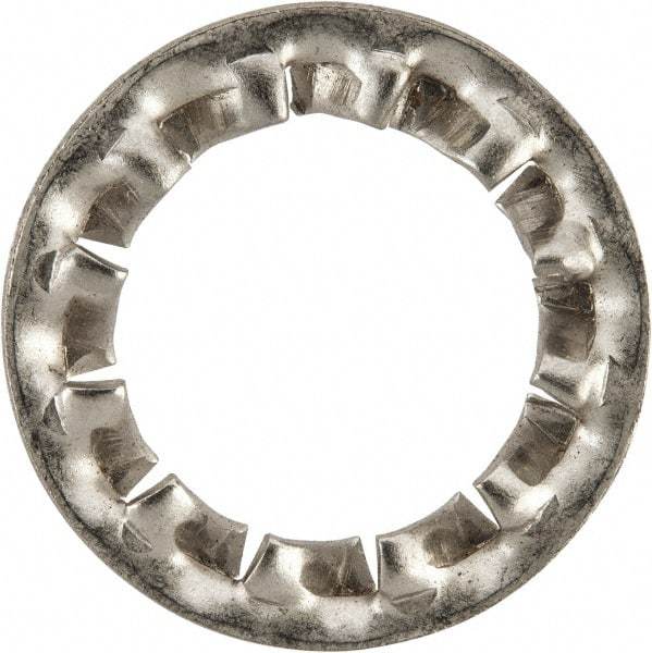 Value Collection - M12 Screw, 13mm ID, Stainless Steel Internal Tooth Lock Washer - 20.5mm OD, Uncoated, Grade 316 & Austenitic A4 - Exact Tool & Supply