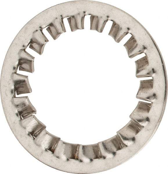 Value Collection - M30 Screw, 31mm ID, Stainless Steel Internal Tooth Lock Washer - 48mm OD, Uncoated, Grade 316 & Austenitic A4 - Exact Tool & Supply