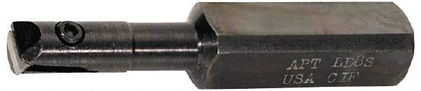 APT - 1-1/16" Min Bore Diam, 7-1/2" OAL, 1" Shank Diam, Indexable Boring Bar - 5-1/4" Max Bore Depth, TPG 321 Insert, Screw Holding Method - Exact Tool & Supply