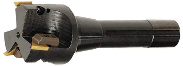 APT - 1-1/4" Cut Diam, 0.65" Max Depth of Cut, 5-11/16" OAL, Indexable Square Shoulder End Mill - TPC 32..., TPG 32., TPU 32. Inserts, CAT 40 Taper Shank, 90° Lead Angle, Series Tri-Dex - Exact Tool & Supply