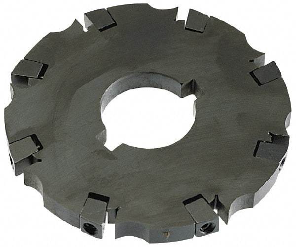 APT - Arbor Hole Connection, 0.53" Cutting Width, 3-1/16" Depth of Cut, 8" Cutter Diam, 1-1/4" Hole Diam, 16 Tooth Indexable Slotting Cutter - SM81 Toolholder, CTA 2 Insert - Exact Tool & Supply