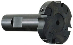 APT - Shank Connection, 0.53" Cutting Width, 7/16" Depth of Cut, 2" Cutter Diam, 4 Tooth Indexable Slotting Cutter - 1" Shank Diam, SM24 Toolholder, CTA 2 Insert, Left Hand Cutting Direction - Exact Tool & Supply