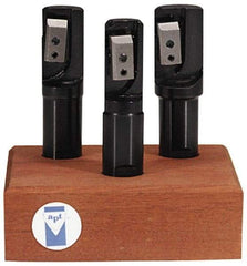 APT - 2 to 3" Cutting Diam, 1-1/4" Shank Diam, Indexable End Mill Set - QMS Carbide Toolholder, Series Quad-Mill - Exact Tool & Supply