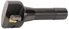 APT - 2" Cutting Diam, 3/4" Shank Diam, TPG 32 Insert, Indexable Fly Cutter - KT Toolholder, 90° Cutting Angle, Positive Rake, Weldon Flat, Series Uno-Dex - Exact Tool & Supply