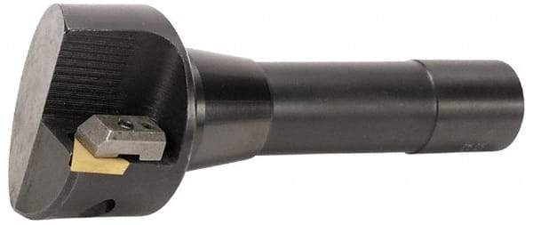 APT - 3" Cutting Diam, 3/4" Shank Diam, TPG 32 Insert, Indexable Fly Cutter - KT Toolholder, 90° Cutting Angle, Positive Rake, Weldon Flat, Series Uno-Dex - Exact Tool & Supply