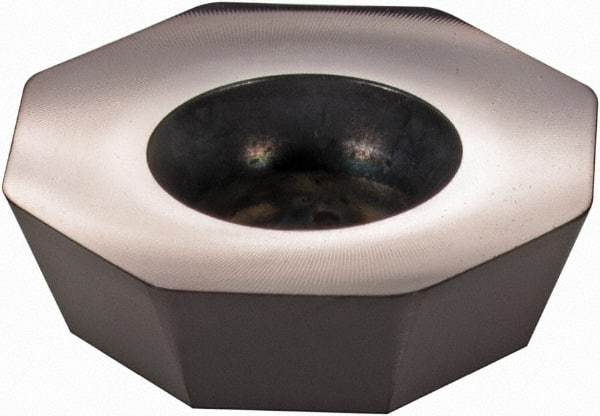 Value Collection - Carbide Milling Insert - TiAlN Finish, 3/16" Thick, 5/8" Inscribed Circle, 1/16" Corner Radius - Exact Tool & Supply