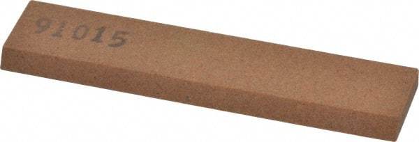 Made in USA - 3-1/2" Long x 3/4" Wide x 3/16" Thick, Aluminum Oxide Sharpening Stone - Rectangle, Medium Grade - Exact Tool & Supply