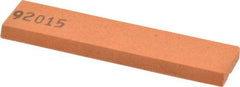 Made in USA - 3-1/2" Long x 3/4" Wide x 3/16" Thick, Aluminum Oxide Sharpening Stone - Rectangle, Fine Grade - Exact Tool & Supply