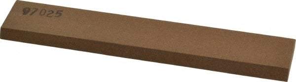 Made in USA - 6" Long x 1" Wide x 1/4" Thick, Aluminum Oxide Sharpening Stone - Rectangle, Medium Grade - Exact Tool & Supply