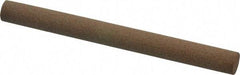 Made in USA - 4" Long x 3/8" Diam x 3/8" Thick, Aluminum Oxide Sharpening Stone - Round, Medium Grade - Exact Tool & Supply