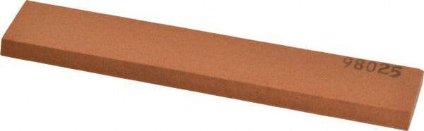 Made in USA - 5" Long x 1" Wide x 3/16" Thick, Aluminum Oxide Sharpening Stone - Rectangle, Fine Grade - Exact Tool & Supply