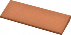 Made in USA - 4-1/2" Long x 1-3/4" Diam x 1/2" Thick, Aluminum Oxide Sharpening Stone - Round, Fine Grade - Exact Tool & Supply