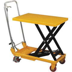 Wesco Industrial Products - 660 Lb Capacity Manual Hydraulic Scissor Lift Table - 11" to 35" Lift Height, 32" Platform Length x 20" Platform Width - Exact Tool & Supply