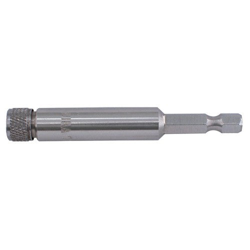 Screw Cap Bit Holder with O-Ring 1/4″ Stainless Steel & Non Magnetic For Insert Bits 2.4″ Oal - Exact Tool & Supply