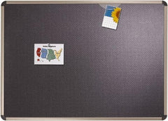 Quartet - 48" Wide x 36" High Cork Bulletin Board - Embossed Foam, Black - Exact Tool & Supply