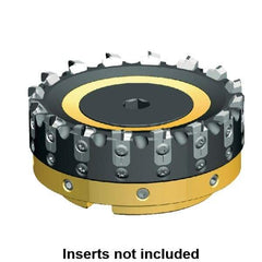 Kennametal - 10 Inserts, 80mm Cut Diam, 27mm Arbor Diam, 3mm Max Depth of Cut, Indexable Square-Shoulder Face Mill - 0/90° Lead Angle, 50mm High, Series AluMill - Exact Tool & Supply