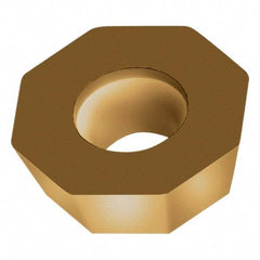 Walter - ODHW0605 A57 Grade WAK15 Carbide Milling Insert - TiCN/Al2O3/TiN Finish, 0.2189" Thick, 5/8" Inscribed Circle, 0.8mm Corner Radius - Exact Tool & Supply