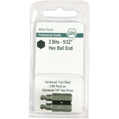 Ball End Hex Inch Insert Bit 7/64″ × 25mm (2 Bit Pack) - Exact Tool & Supply