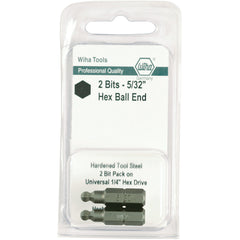 Ball End Hex Inch Insert Bit 7/32″ × 25mm (2 Bit Pack) - Exact Tool & Supply