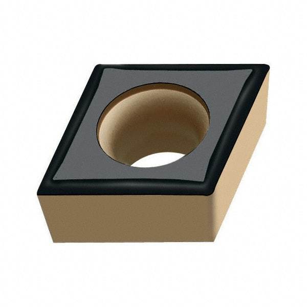 Walter - CCGT32.51 PF5 Grade WSM30 Carbide Turning Insert - TiAlN/Al2O3/ZrCN Finish, 80° Diamond, 3/8" Inscr Circle, 5/32" Thick, 1/64" Corner Radius - Exact Tool & Supply