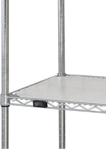 Quantum Storage - 18" Wide, Open Shelving Accessory/Component - HDPE, Polyethylene Finish, 60" Long, Use with Wire Shelving Units - Exact Tool & Supply
