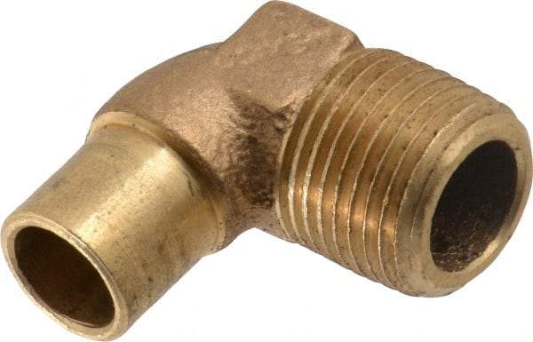 NIBCO - 1/2" Cast Copper Pipe 90° Elbow - FTG x M, Pressure Fitting - Exact Tool & Supply