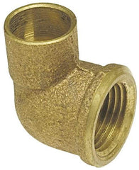 NIBCO - 1-1/4" Cast Copper Pipe 90° Elbow - C x F, Pressure Fitting - Exact Tool & Supply
