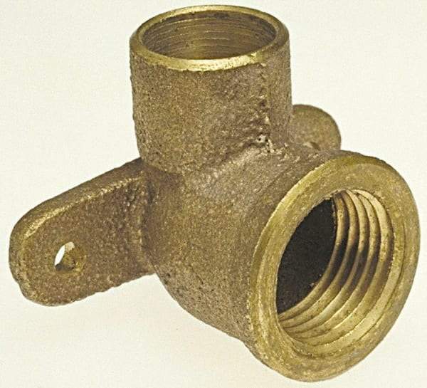 NIBCO - 1" Cast Copper Pipe 90° Drop Ear Elbow - C x F, Pressure Fitting - Exact Tool & Supply