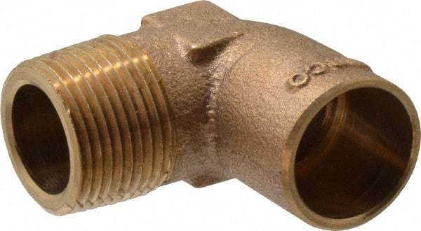 NIBCO - 3/4" Cast Copper Pipe 90° Elbow - C X M, Pressure Fitting - Exact Tool & Supply