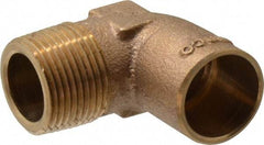 NIBCO - 3/4" Cast Copper Pipe 90° Elbow - C X M, Pressure Fitting - Exact Tool & Supply
