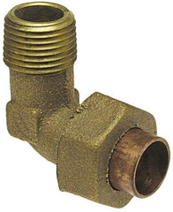 NIBCO - 1" Cast Copper Pipe 90° Union Elbow - C X M, Pressure Fitting - Exact Tool & Supply