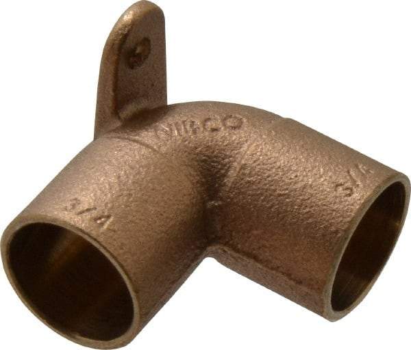 NIBCO - 3/4" Cast Copper Pipe 90° Drop Ear Elbow - C x C, Pressure Fitting - Exact Tool & Supply