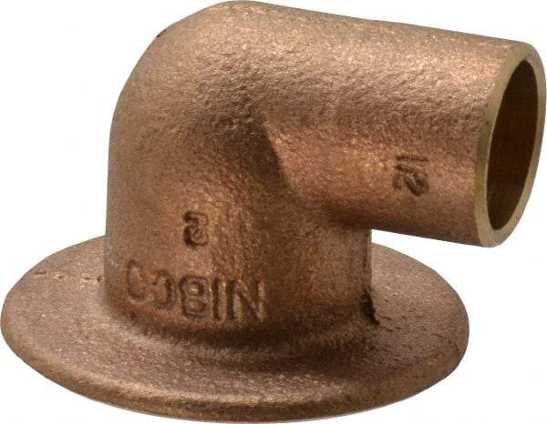 NIBCO - 1/2" Cast Copper Pipe 90° Flanged Sink Elbow - C x F, Pressure Fitting - Exact Tool & Supply