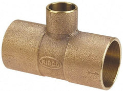 NIBCO - 1-1/4 x 1/2 x 1" Cast Copper Pipe Tee - C x C x C, Pressure Fitting - Exact Tool & Supply