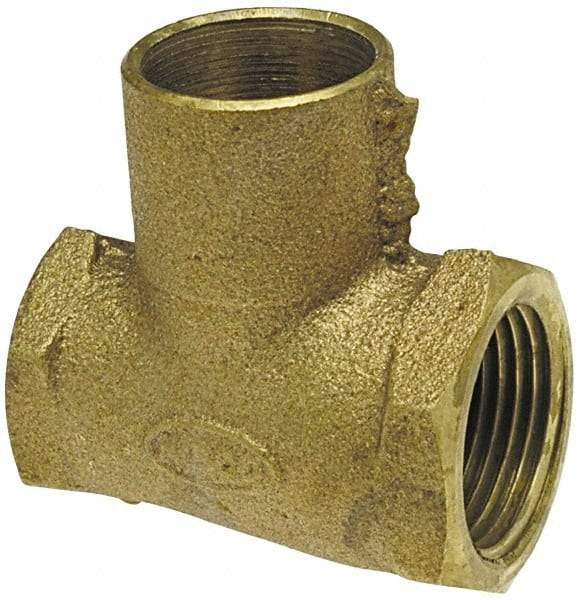 NIBCO - 3/4" Cast Copper Pipe Tee - F x F x C, Pressure Fitting - Exact Tool & Supply