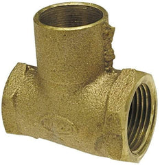 NIBCO - 3/4" Cast Copper Pipe Tee - F x F x C, Pressure Fitting - Exact Tool & Supply