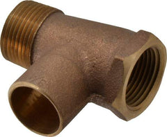 NIBCO - 3/4" Cast Copper Pipe Tee - M x F x C, Pressure Fitting - Exact Tool & Supply