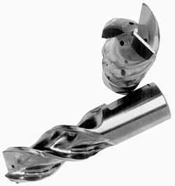 Minicut International - 1-1/4" Diam, 3" LOC, 3 Flute Powdered Metal Corner Chamfer Roughing End Mill - Uncoated, 5-1/2" OAL, 1-1/4" Shank Diam, Single End, Centercutting, 43.5° Helix - Exact Tool & Supply