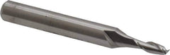 Made in USA - 0.1", 0.3" LOC, 3/16" Shank Diam, 1-1/2" OAL, 2 Flute, High Speed Steel Square End Mill - Single End, Uncoated, Centercutting - Exact Tool & Supply
