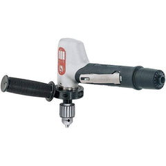 Dynabrade - 1/2" Keyed Chuck - Right Angle Handle, 3,400 RPM, 0.7 hp, 90 psi - Exact Tool & Supply