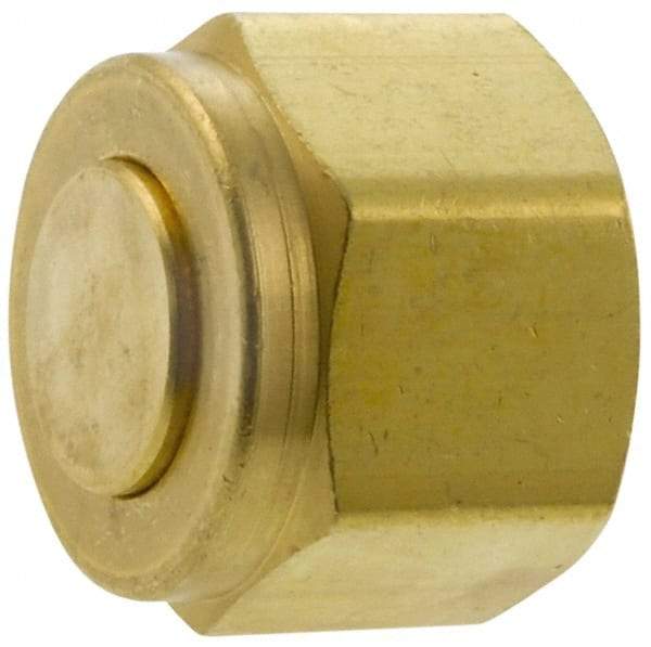 Parker - 5/16" OD, Brass Plug - 2,800 Max Working psi, 5/8" Hex, Comp Ends - Exact Tool & Supply