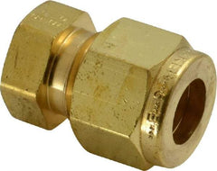 Parker - 3/8" OD, Brass End Cap - 2,300 Max Working psi, 11/16" Hex, Comp Ends - Exact Tool & Supply