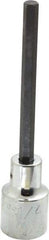 Proto - 1/2" Drive, 1/4" Hex Bit Socket - 4-5/8" OAL, 3-1/8" Bit Length, Long Hex Bit Socket - Exact Tool & Supply