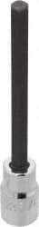 Proto - 1/2" Drive, 3/8" Hex Bit Socket - 5-5/8" OAL, 4-1/8" Bit Length, Long Hex Bit Socket - Exact Tool & Supply
