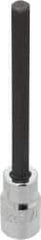 Proto - 1/2" Drive, 3/8" Hex Bit Socket - 5-5/8" OAL, 4-1/8" Bit Length, Long Hex Bit Socket - Exact Tool & Supply