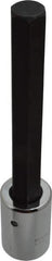 Proto - 1/2" Drive, 17mm Hex Bit Socket - 7-1/4" OAL, 5-1/8" Bit Length, Long Hex Bit Socket - Exact Tool & Supply