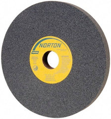 Norton - 8" Diam x 1-1/4" Hole x 3/4" Thick, I Hardness, 100 Grit Surface Grinding Wheel - Silicon Carbide, Type 1, Fine Grade, 3,600 Max RPM, Vitrified Bond, No Recess - Exact Tool & Supply